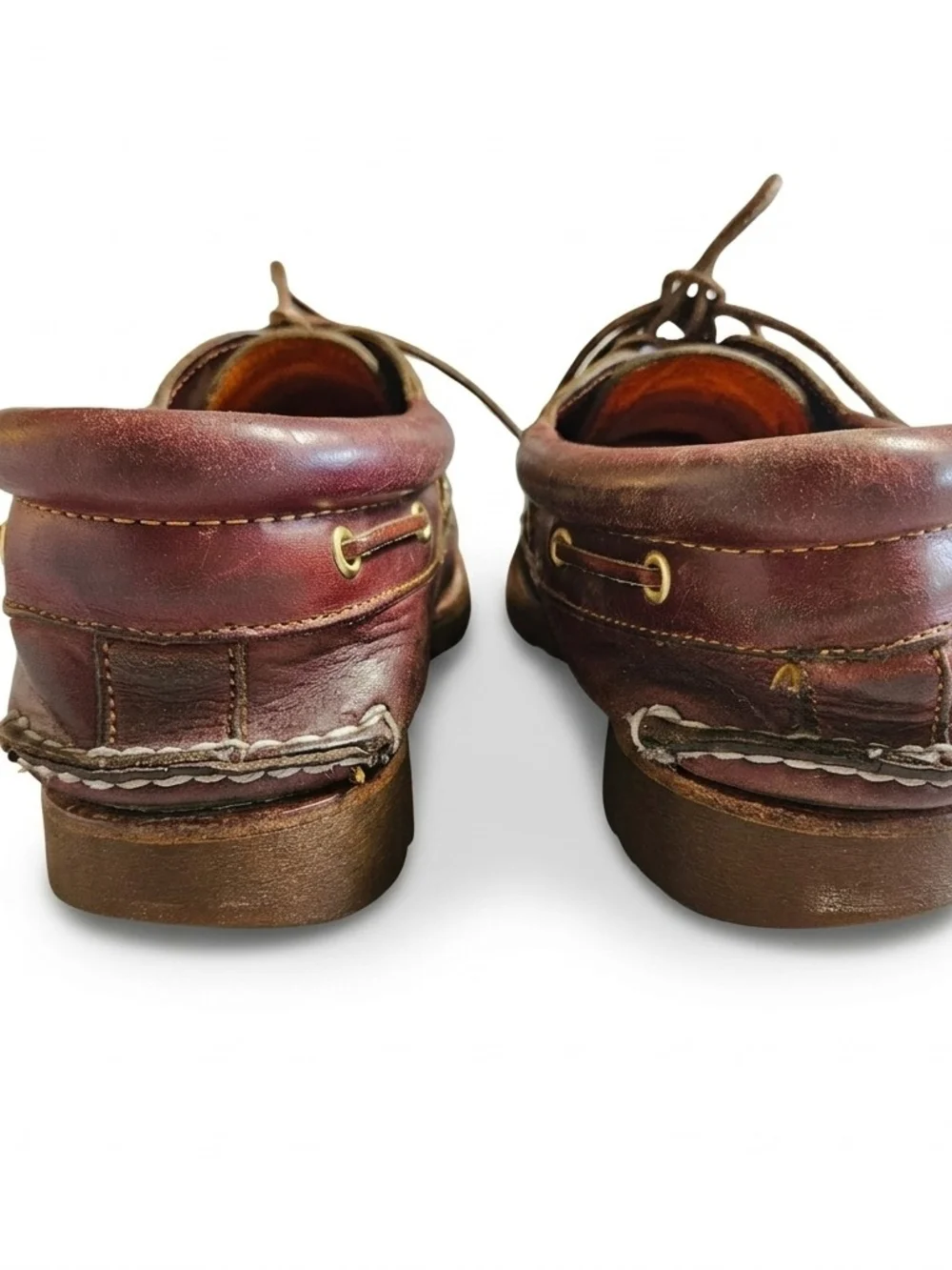 Timberland 3-Eye Classic Lug Burgundy Leather Boat Shoes Men Size 12